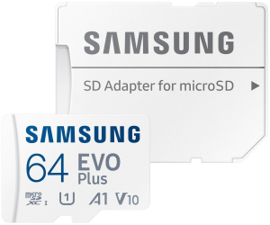 Купить  памяти Samsung EVO Plus microSDXC, SD adapter, 64 ГБ (MB-MC64KA-EU)-1.jpg